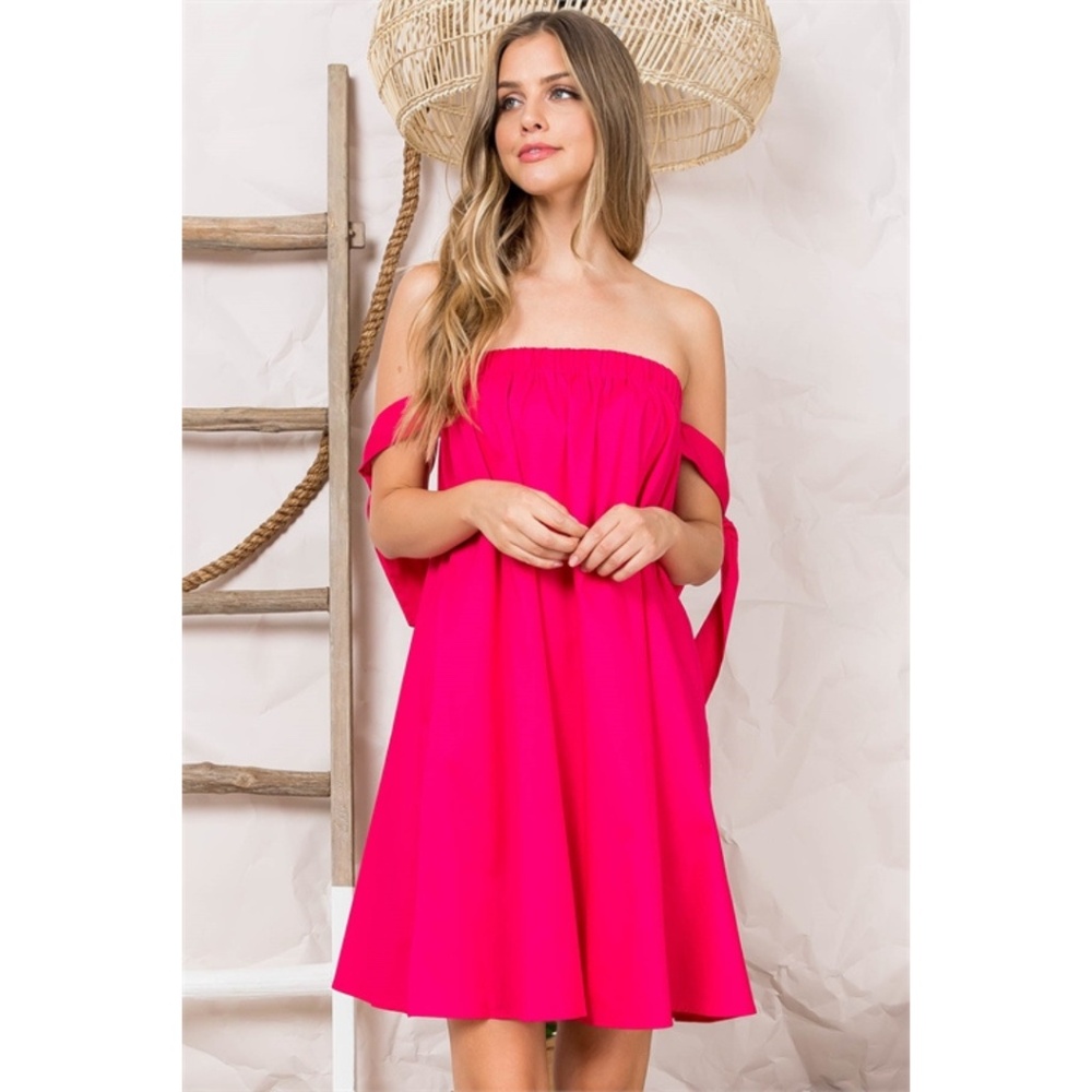 BNWT Fuchsia Pink Cotton Summer Dress